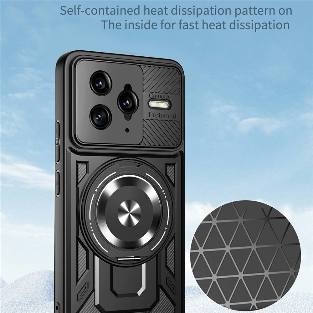 For Xiaomi Poco F7 Ultra 5G  /  Redmi K80 Pro 5G Magnetic Case Rotating Kickstand TPU + PC Phone Cover