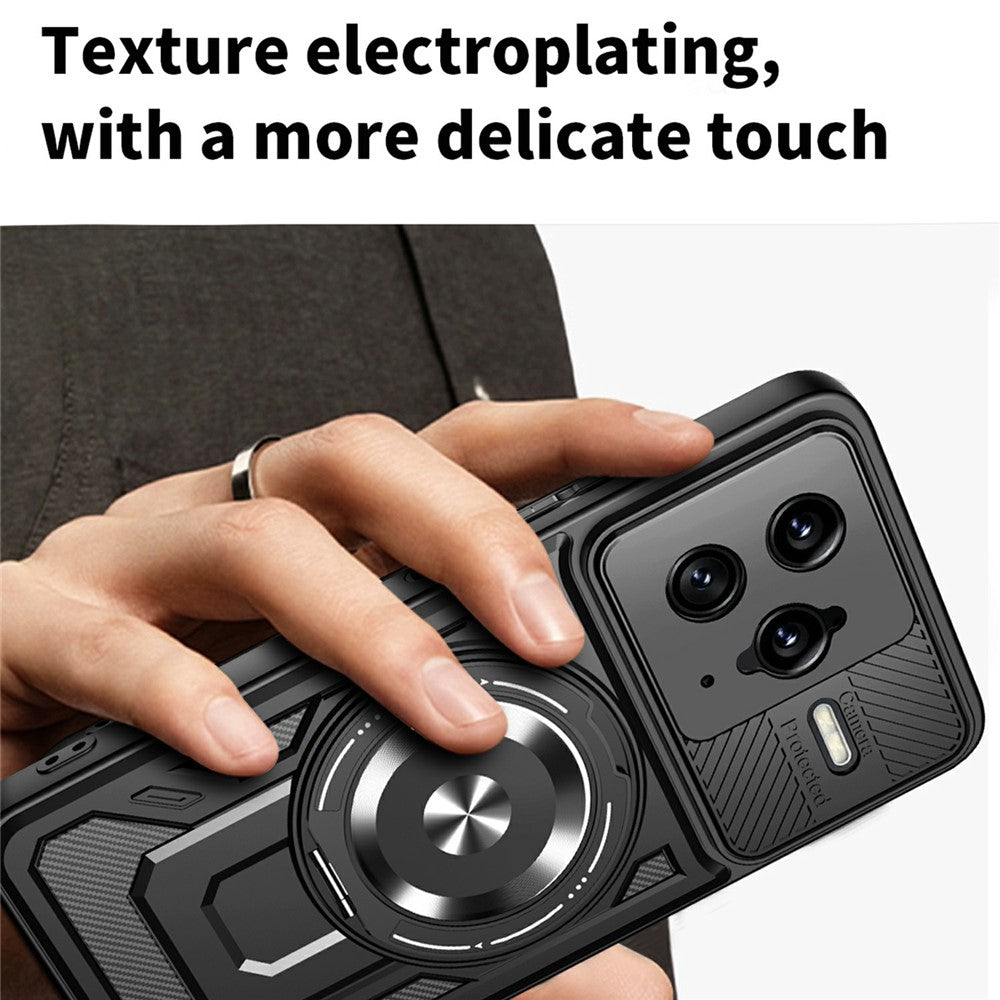 For Xiaomi Poco F7 Ultra 5G  /  Redmi K80 Pro 5G Magnetic Case Rotating Kickstand TPU + PC Phone Cover