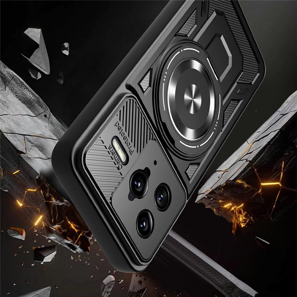 For Xiaomi Poco F7 Ultra 5G  /  Redmi K80 Pro 5G Magnetic Case Rotating Kickstand TPU + PC Phone Cover