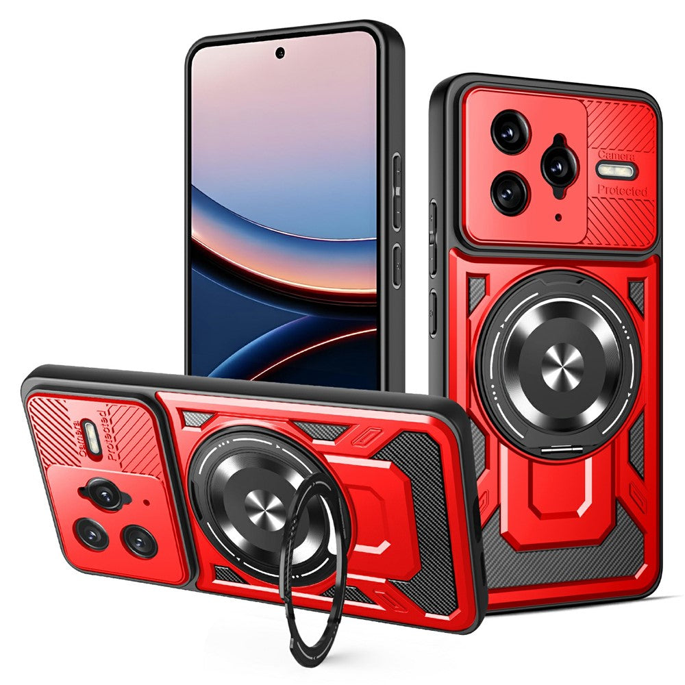 For Xiaomi Poco F7 Ultra 5G  /  Redmi K80 Pro 5G Magnetic Case Rotating Kickstand TPU + PC Phone Cover