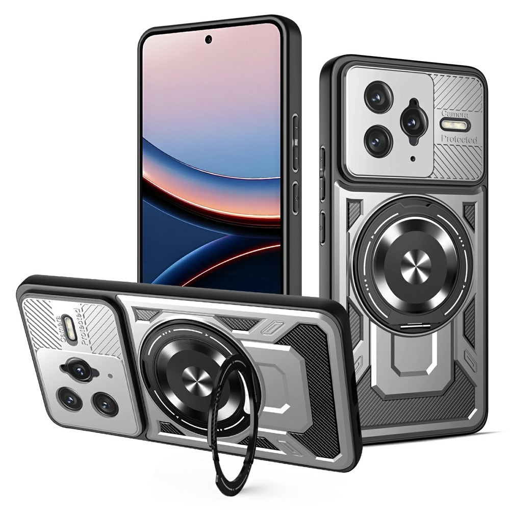 For Xiaomi Poco F7 Ultra 5G  /  Redmi K80 Pro 5G Magnetic Case Rotating Kickstand TPU + PC Phone Cover