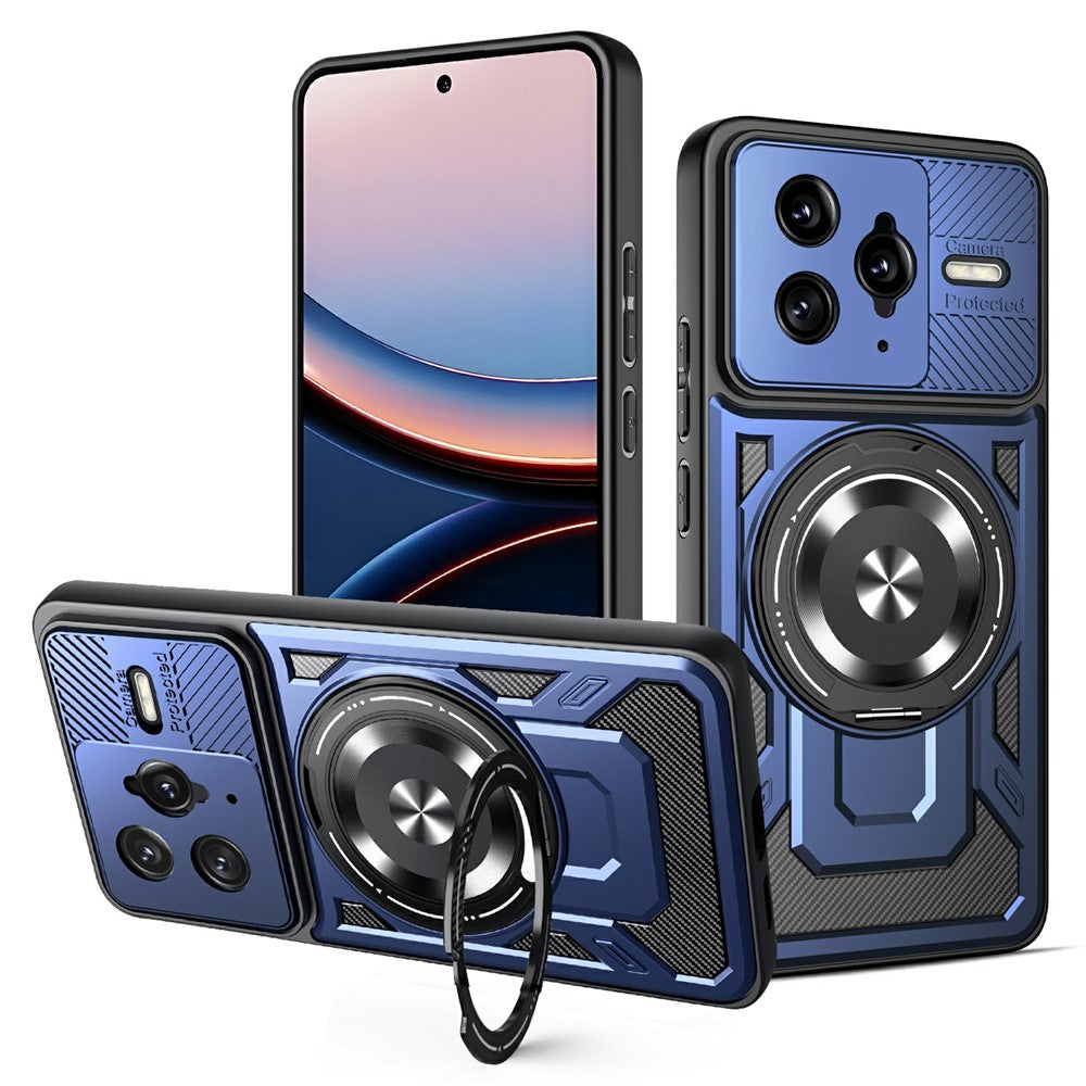 For Xiaomi Poco F7 Ultra 5G  /  Redmi K80 Pro 5G Magnetic Case Rotating Kickstand TPU + PC Phone Cover