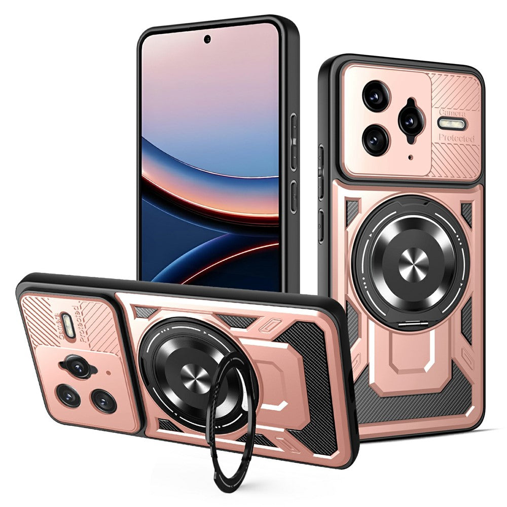 For Xiaomi Poco F7 Ultra 5G  /  Redmi K80 Pro 5G Magnetic Case Rotating Kickstand TPU + PC Phone Cover