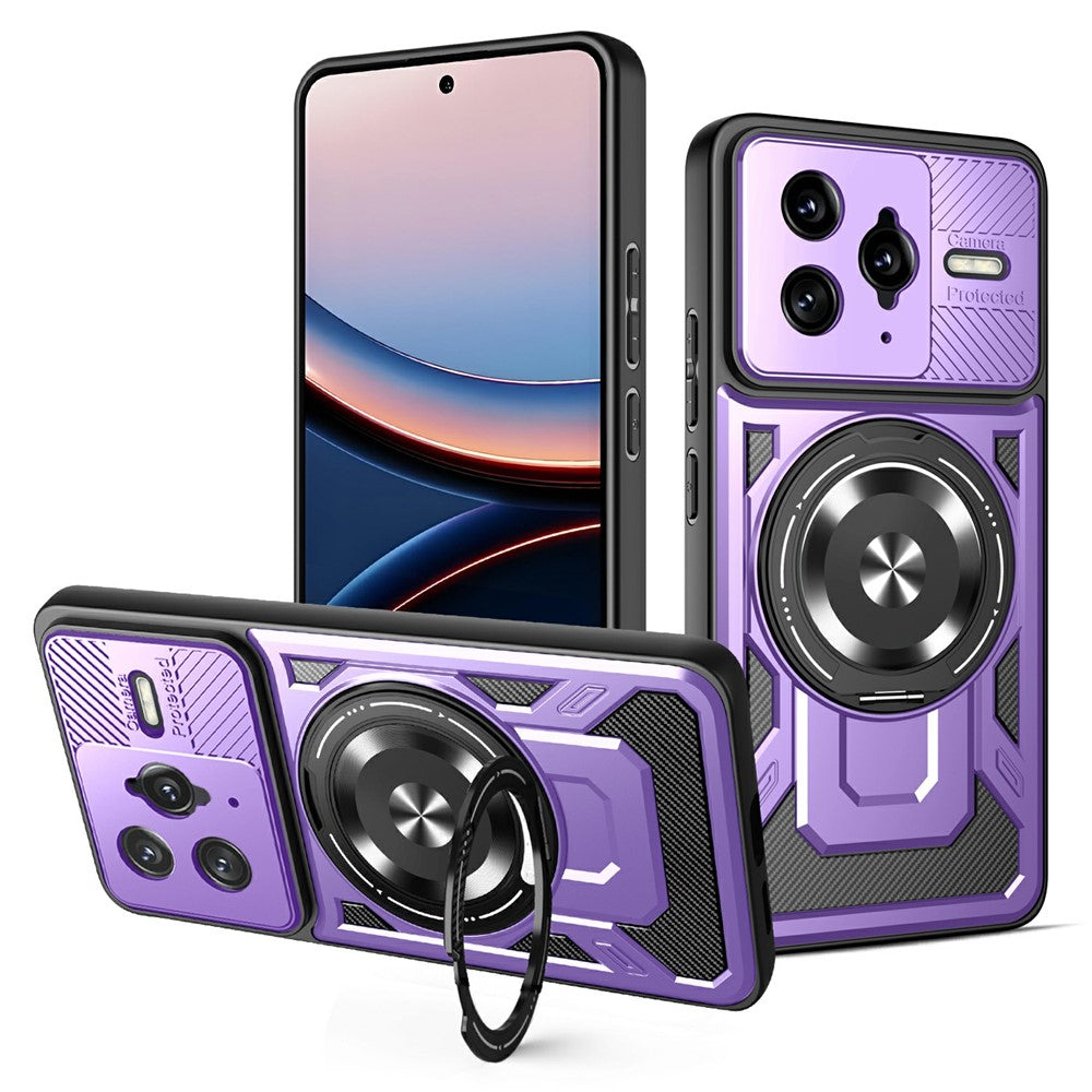 For Xiaomi Poco F7 Ultra 5G  /  Redmi K80 Pro 5G Magnetic Case Rotating Kickstand TPU + PC Phone Cover