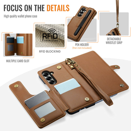 Galaxy Z Fold7 5G Faltbare Wallet-Hülle – RFID & 5 Kartenfächer
