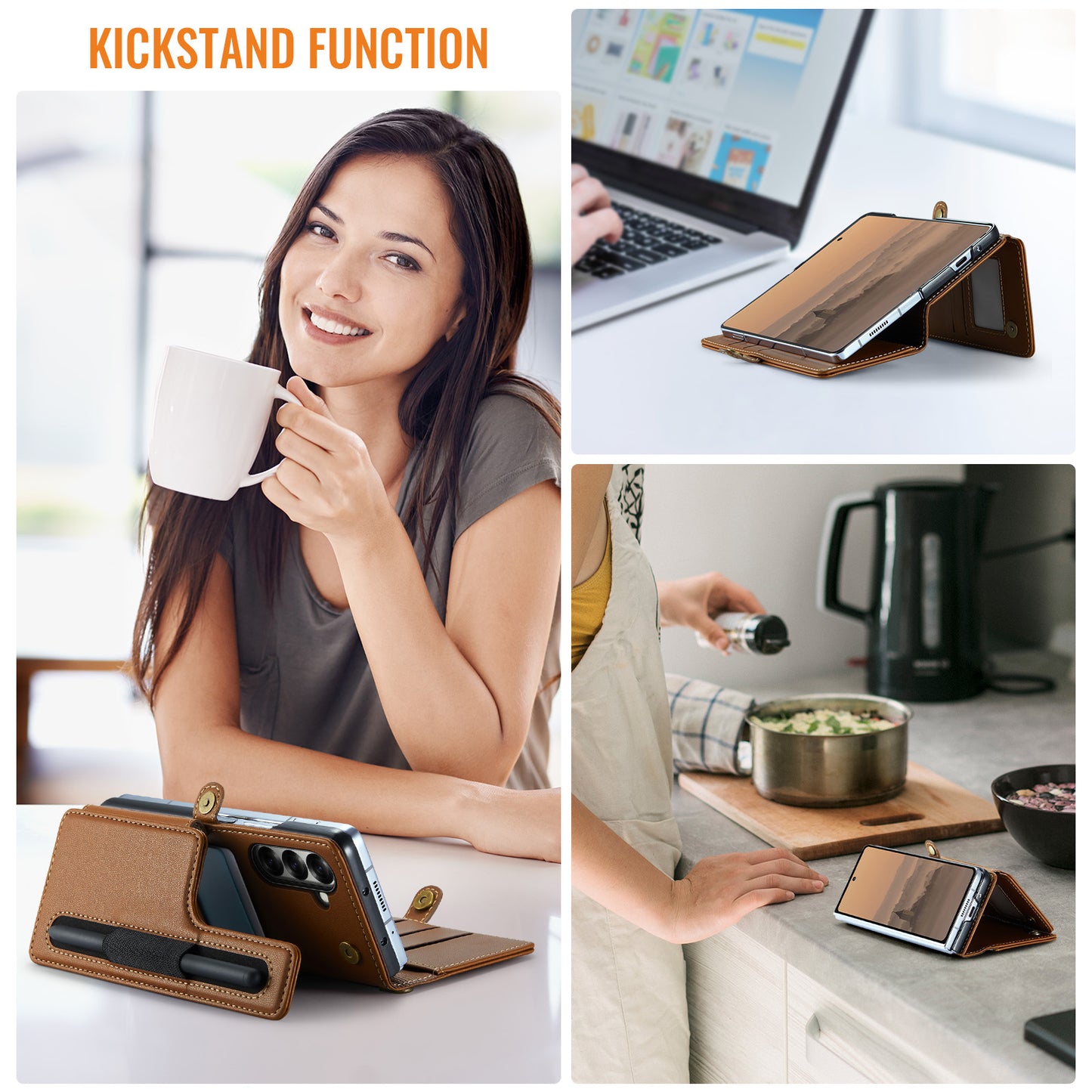 Galaxy Z Fold7 5G Faltbare Wallet-Hülle – RFID & 5 Kartenfächer
