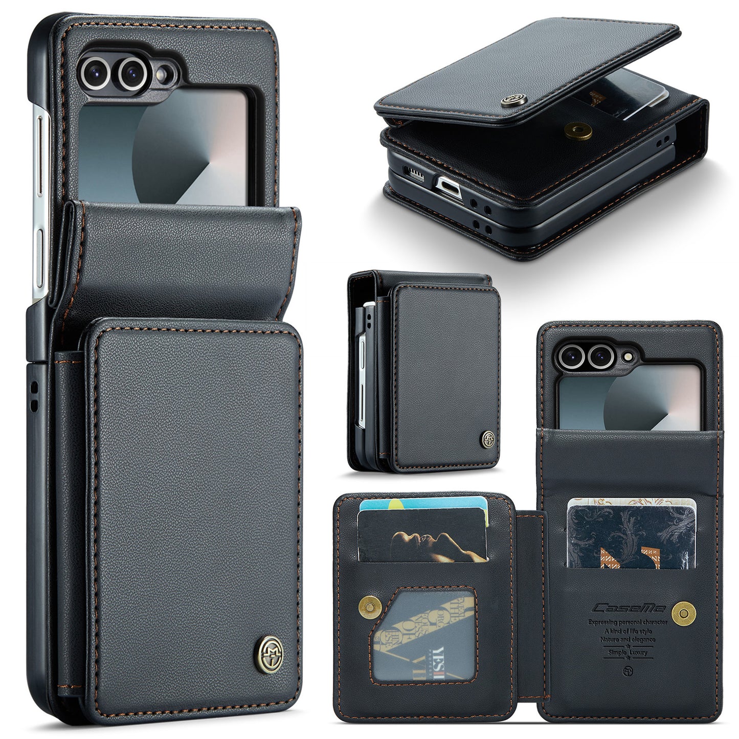 Galaxy Z Flip7 FE 5G Faltbare Wallet-Hülle – RFID & 5 Kartenfächer