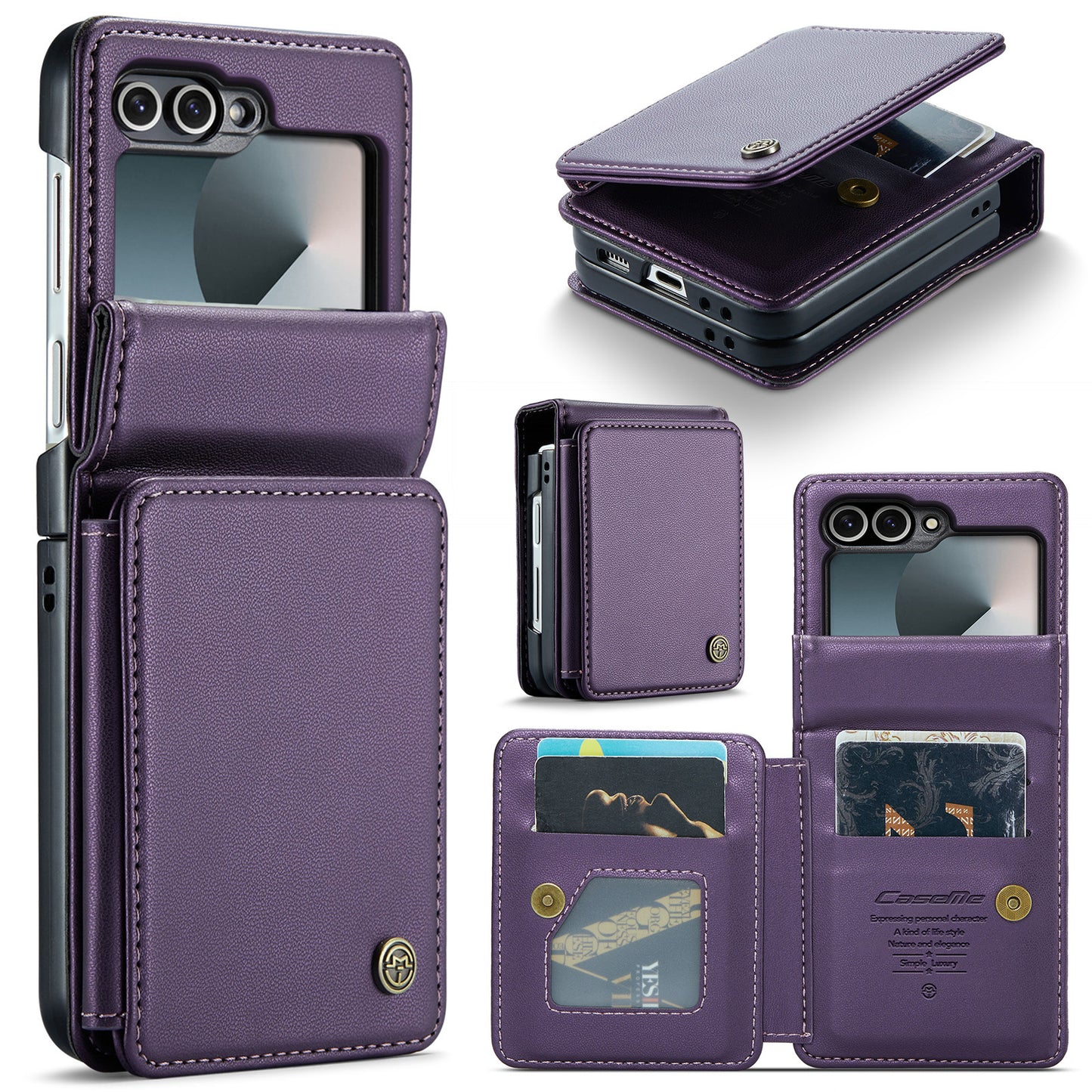 Galaxy Z Flip7 FE 5G Faltbare Wallet-Hülle – RFID & 5 Kartenfächer