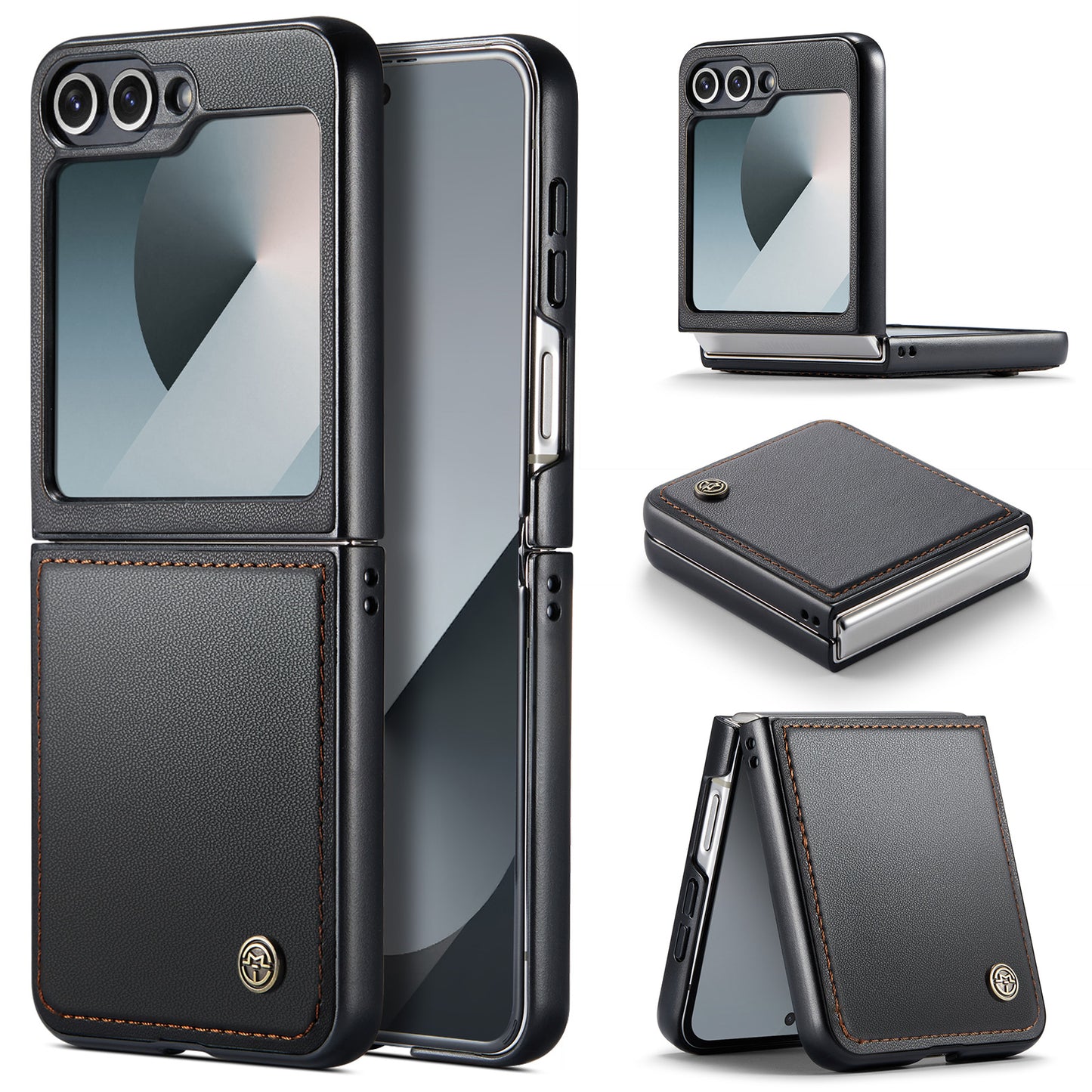 Galaxy Z Flip7 FE 5G Glänzende Wallet-Hülle – RFID-Schutz & Ständer