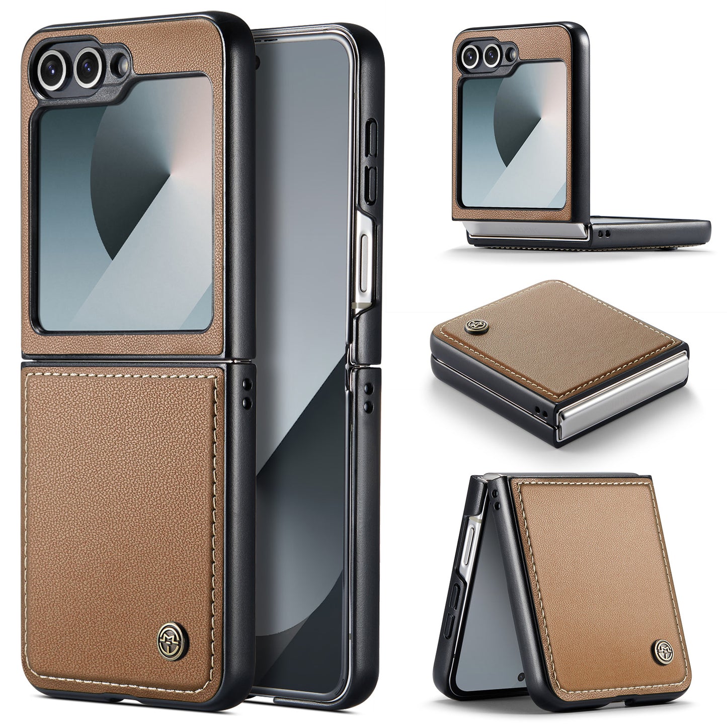 Galaxy Z Flip7 FE 5G Glänzende Wallet-Hülle – RFID-Schutz & Ständer