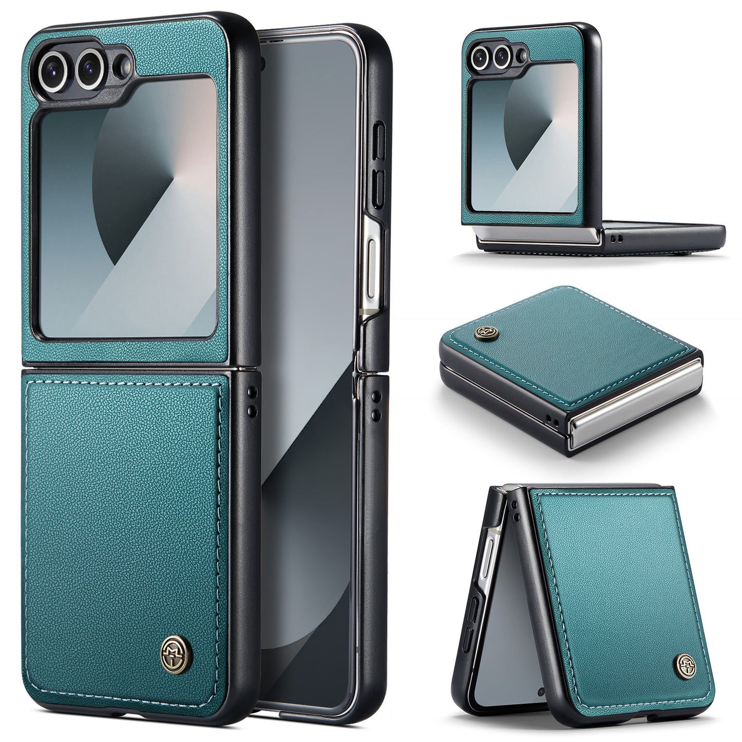 Galaxy Z Flip7 FE 5G Glänzende Wallet-Hülle – RFID-Schutz & Ständer