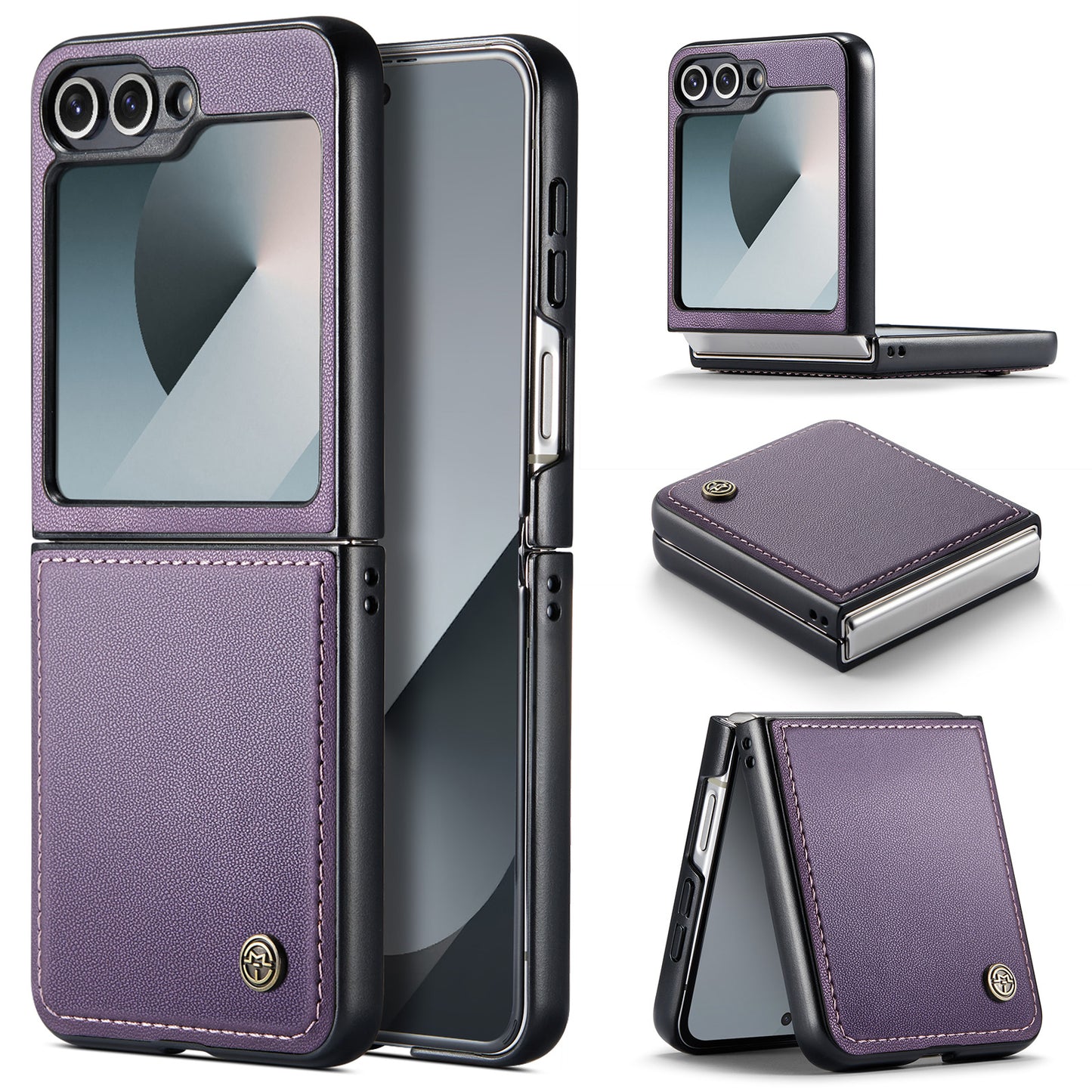Galaxy Z Flip7 FE 5G Glänzende Wallet-Hülle – RFID-Schutz & Ständer