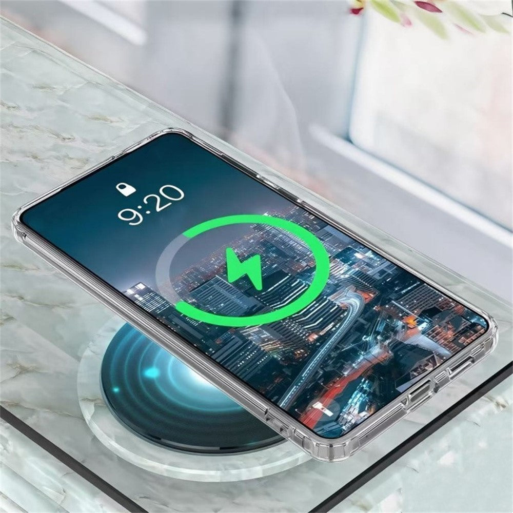Galaxy S25 Edge magnetische Hülle – Mit 2 Stück Bildschirmfolien & transparent