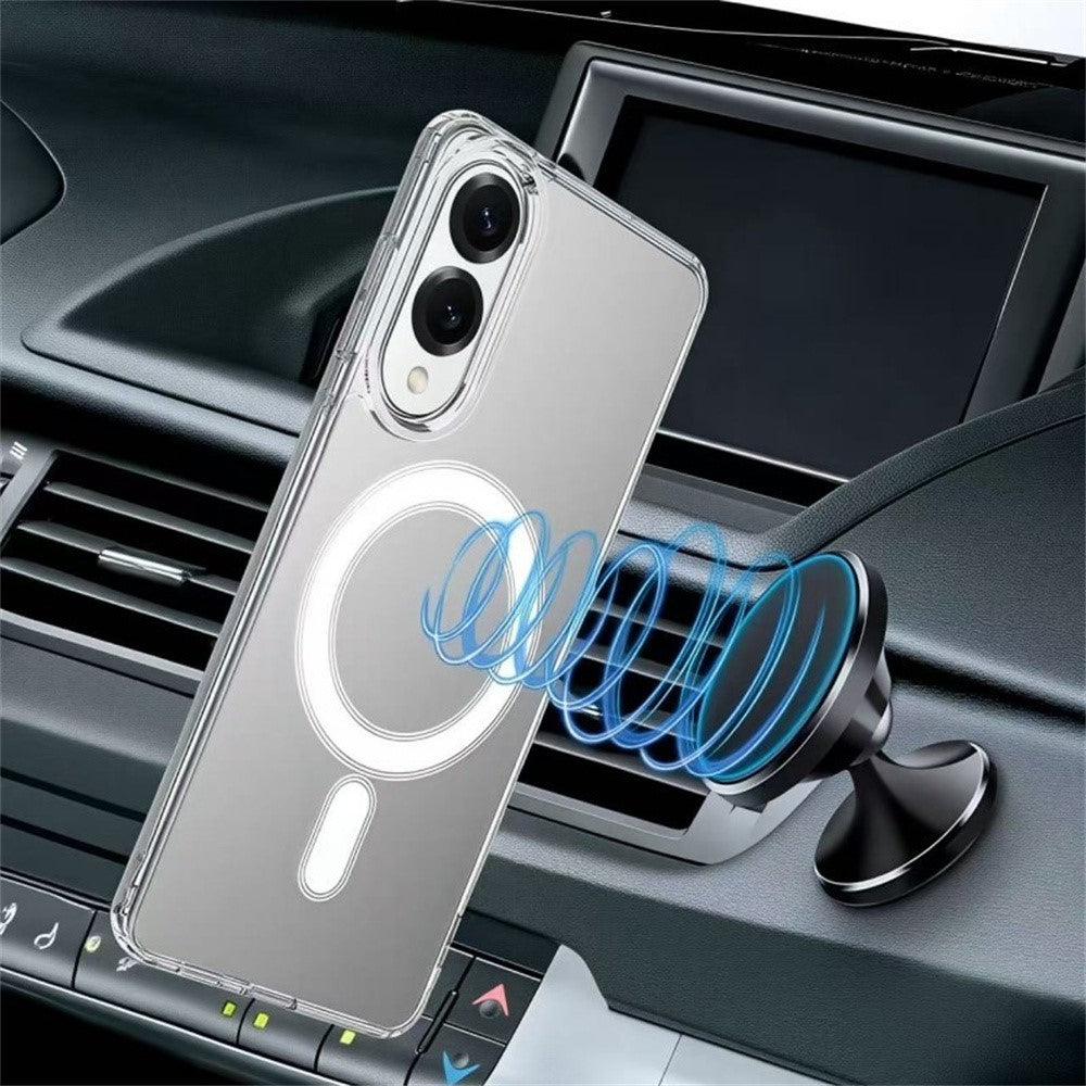 Galaxy S25 Edge magnetische Hülle – Mit 2 Stück Bildschirmfolien & transparent