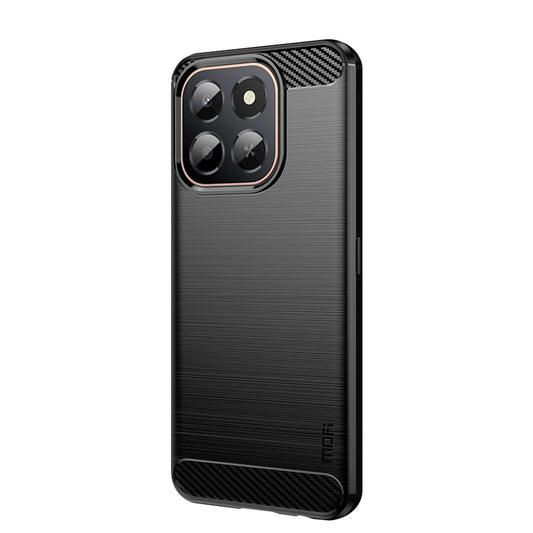 Honor X6c 4G Handyhülle – MOFI Rückseite mit gebürsteter Textur, weiches TPU-Gehäuse aus Kohlefaser