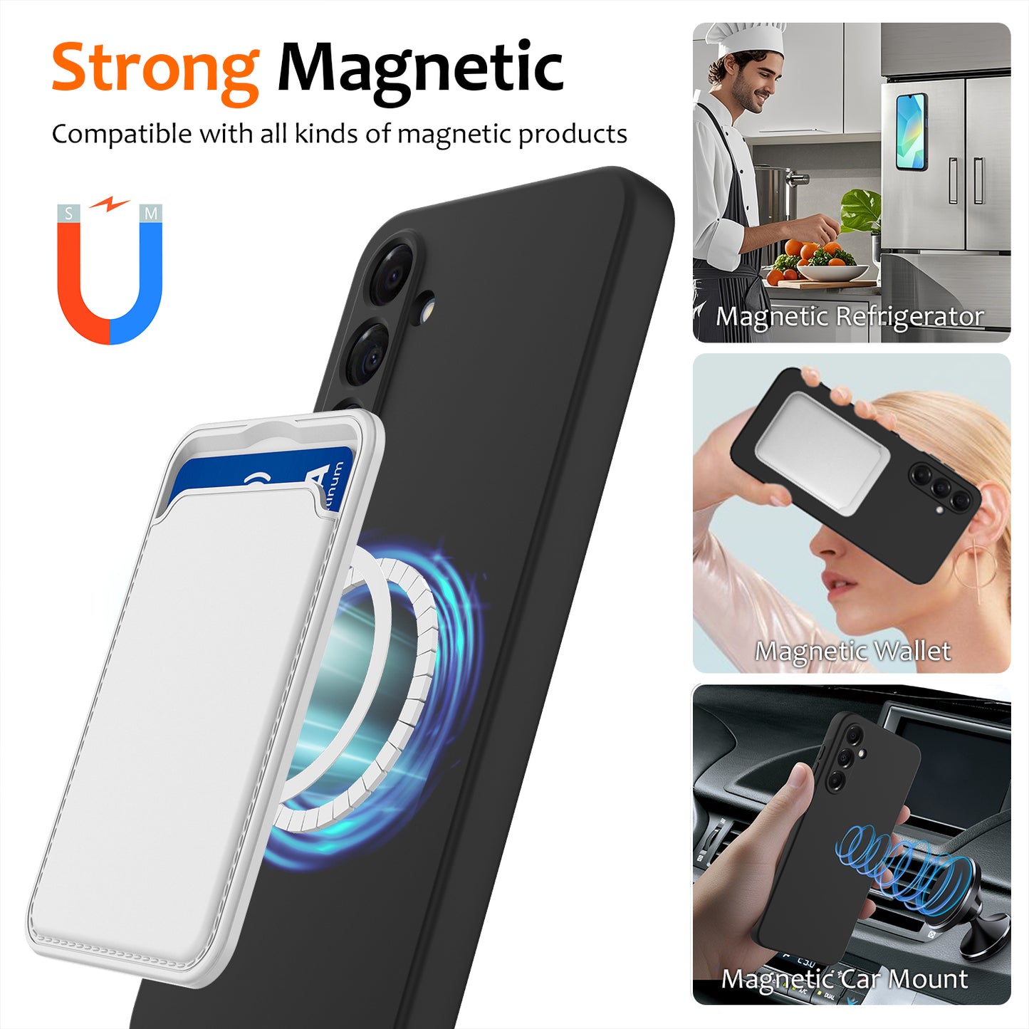 Galaxy A17 4G/5G Silikonhülle – MagSafe-kompatibel, weich, stoßfest & rutschfest