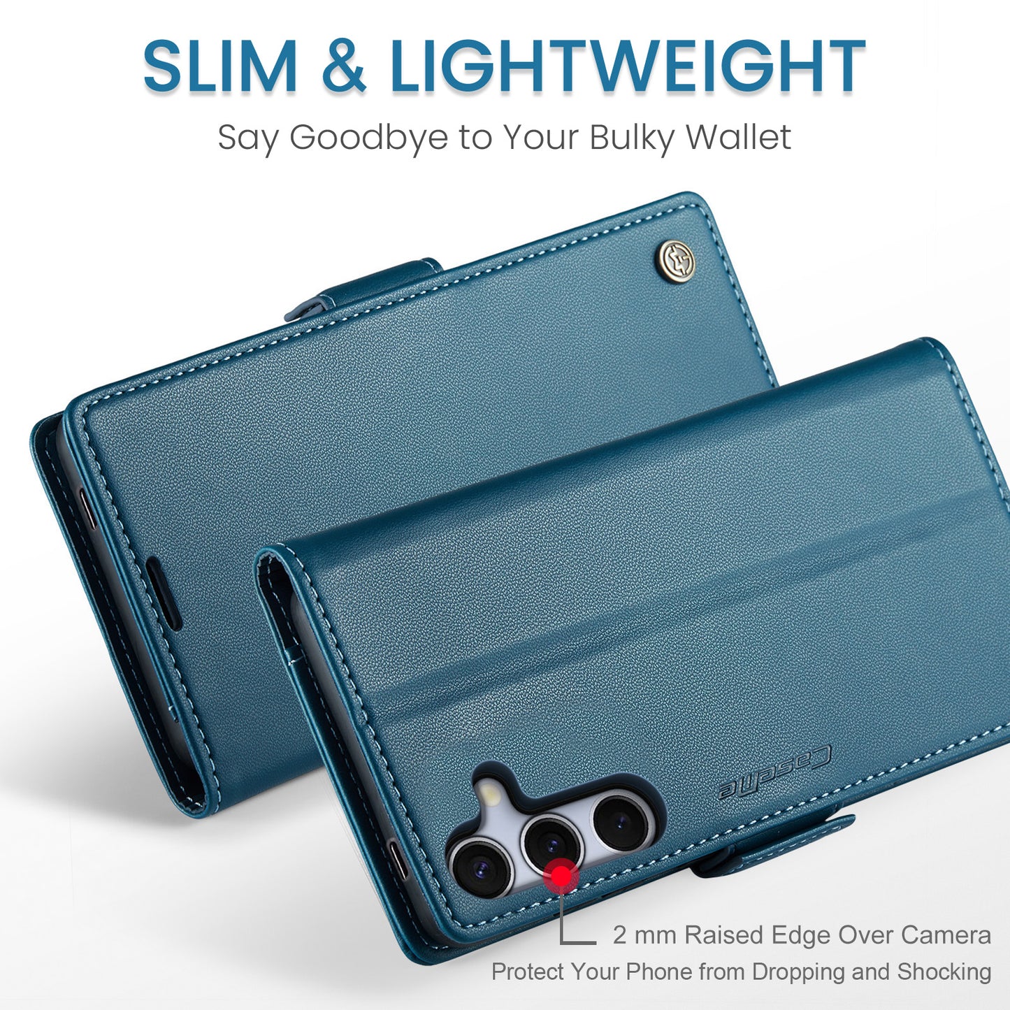 Galaxy S25 FE Glänzende Wallet-Hülle – RFID-Schutz & Ständer