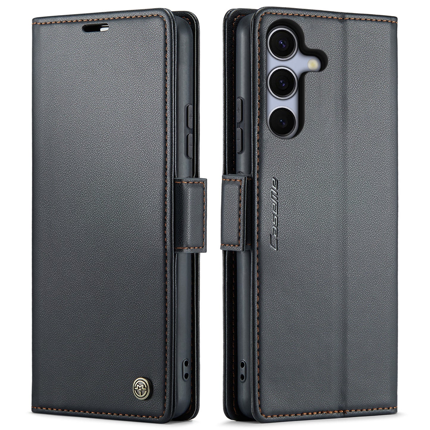 Galaxy S25 FE Glänzende Wallet-Hülle – RFID-Schutz & Ständer