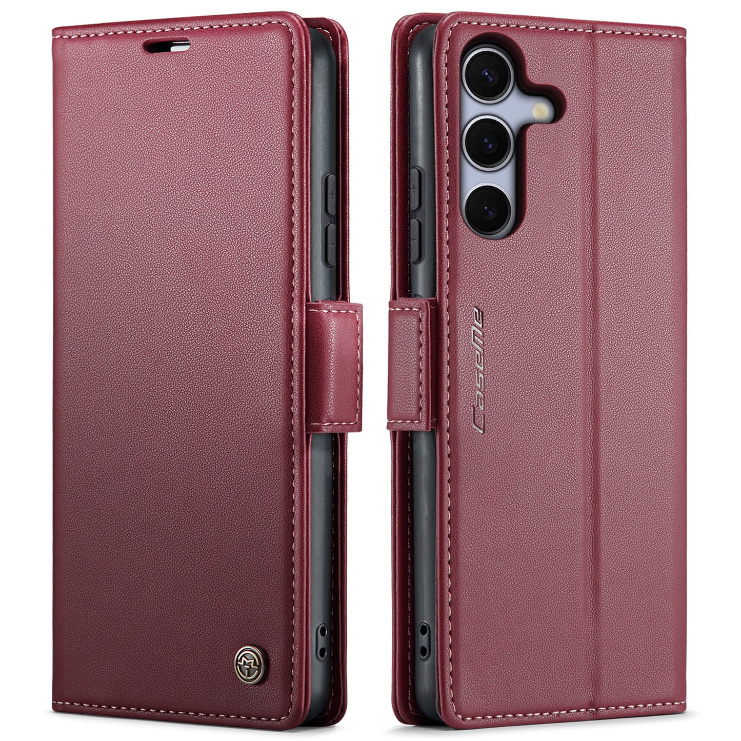 Galaxy S25 FE Glänzende Wallet-Hülle – RFID-Schutz & Ständer