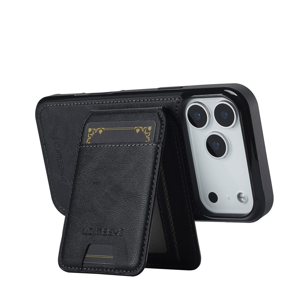 LC.IMEEKE L3 For iPhone 18 Pro / 17 Pro Magnetic Case Detachable Card Holder Leather TPU Mobile Cover