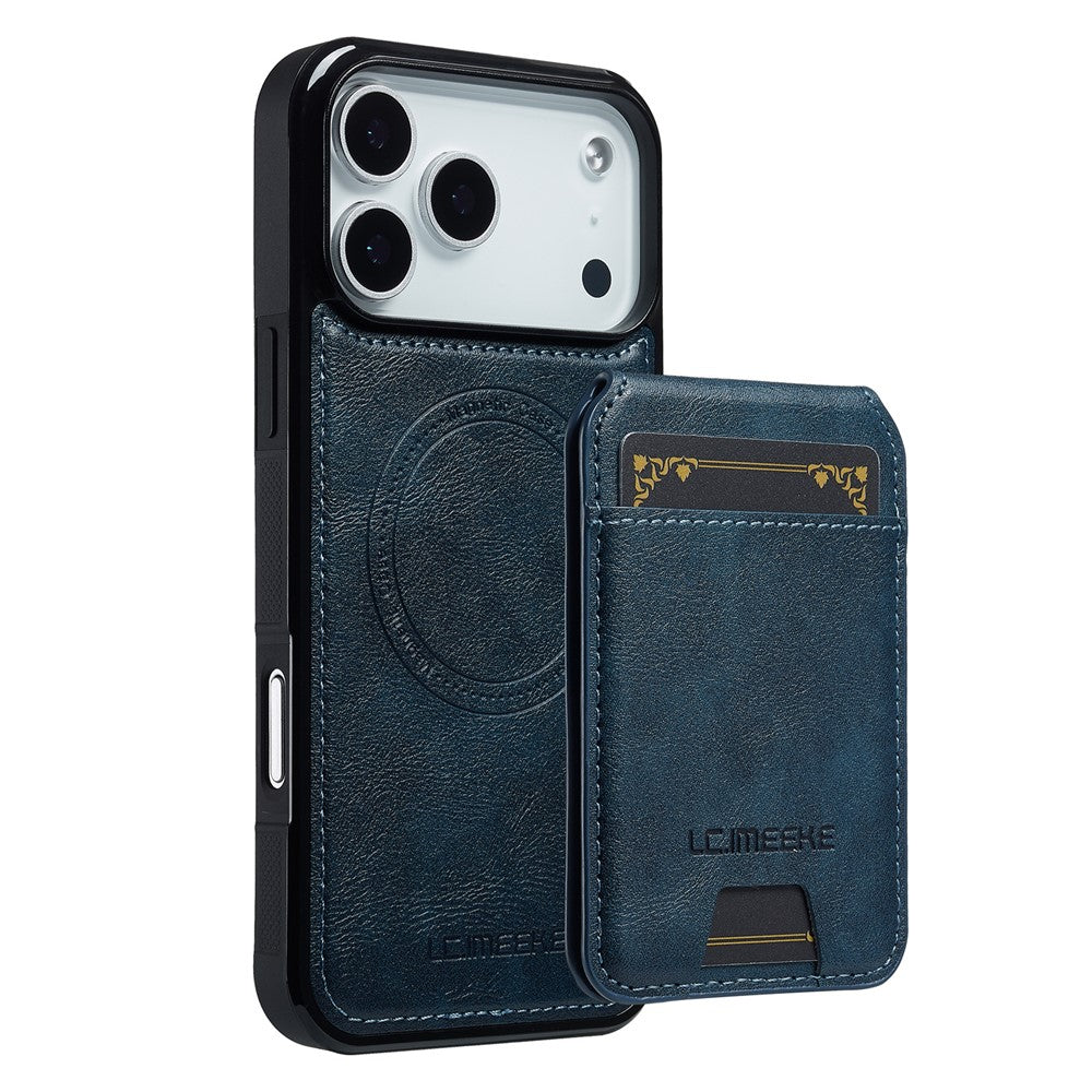 LC.IMEEKE L3 For iPhone 18 Pro / 17 Pro Magnetic Case Detachable Card Holder Leather TPU Mobile Cover