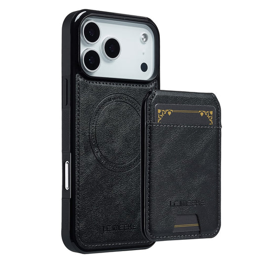 LC.IMEEKE L3 For iPhone 18 Pro Max / 17 Pro Max Magnetic Case Detachable Card Holder Leather TPU Mobile Cover
