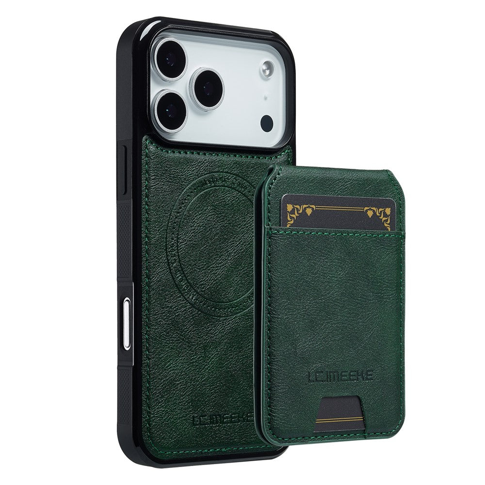 LC.IMEEKE L3 For iPhone 18 Pro Max / 17 Pro Max Magnetic Case Detachable Card Holder Leather TPU Mobile Cover