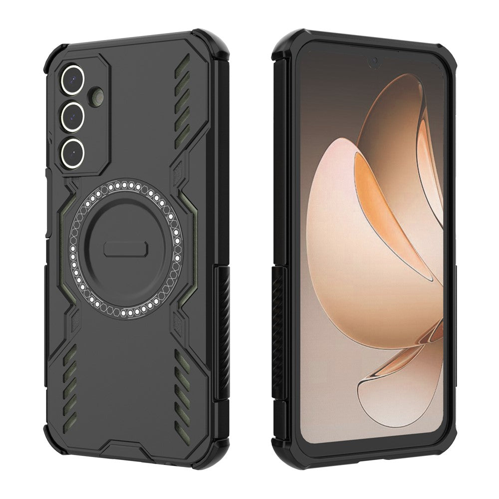 Galaxy A15 5G/4G magnetische Hülle – Mit Schmetterlingsrüstung & Hohlwärmeableitung