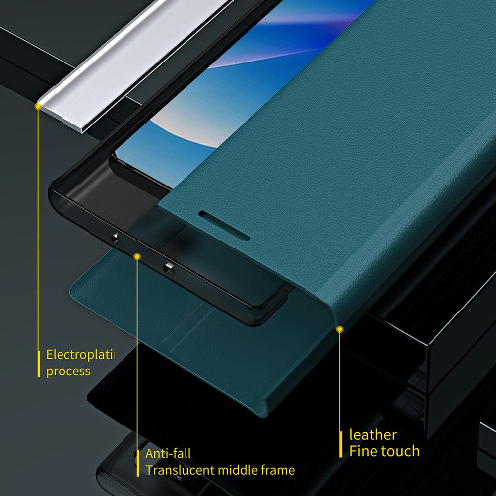 iPhone 17 Pro Max Klappbare Hülle – elegant, stoßfest, mit Ständer & galvanisierter Oberfläche