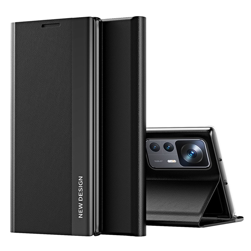 For Xiaomi 12T 5G / 12T Pro 5G / Redmi K50 Ultra 5G PU Leather Stand Cover Electroplating Design Flip Phone Case