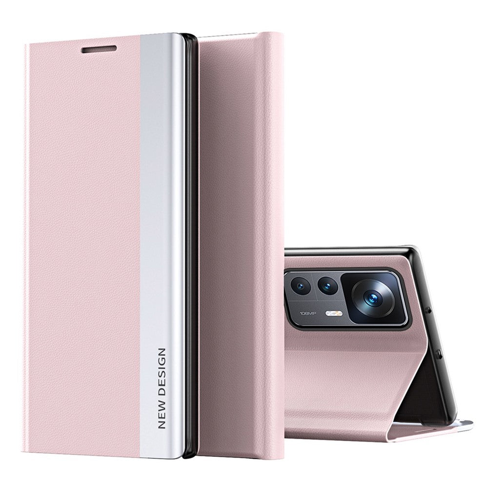 For Xiaomi 12T 5G / 12T Pro 5G / Redmi K50 Ultra 5G PU Leather Stand Cover Electroplating Design Flip Phone Case