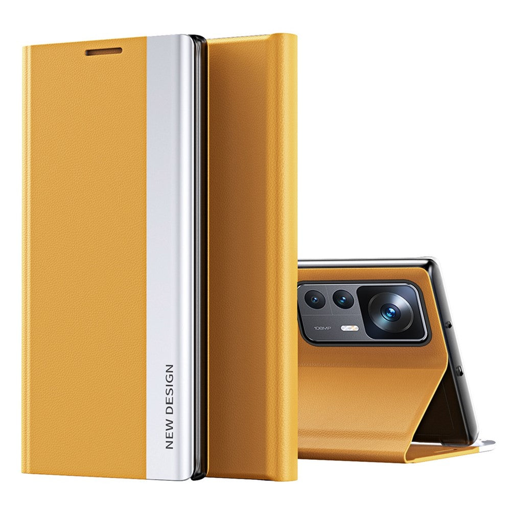 For Xiaomi 12T 5G / 12T Pro 5G / Redmi K50 Ultra 5G PU Leather Stand Cover Electroplating Design Flip Phone Case