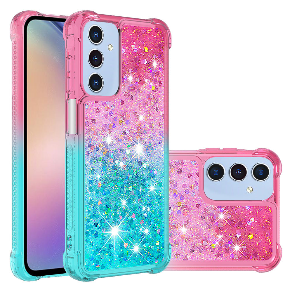 Galaxy A17 5G/4G / A26 5G Glitter-Hülle – Farbverlauf mit funkelndem Puder