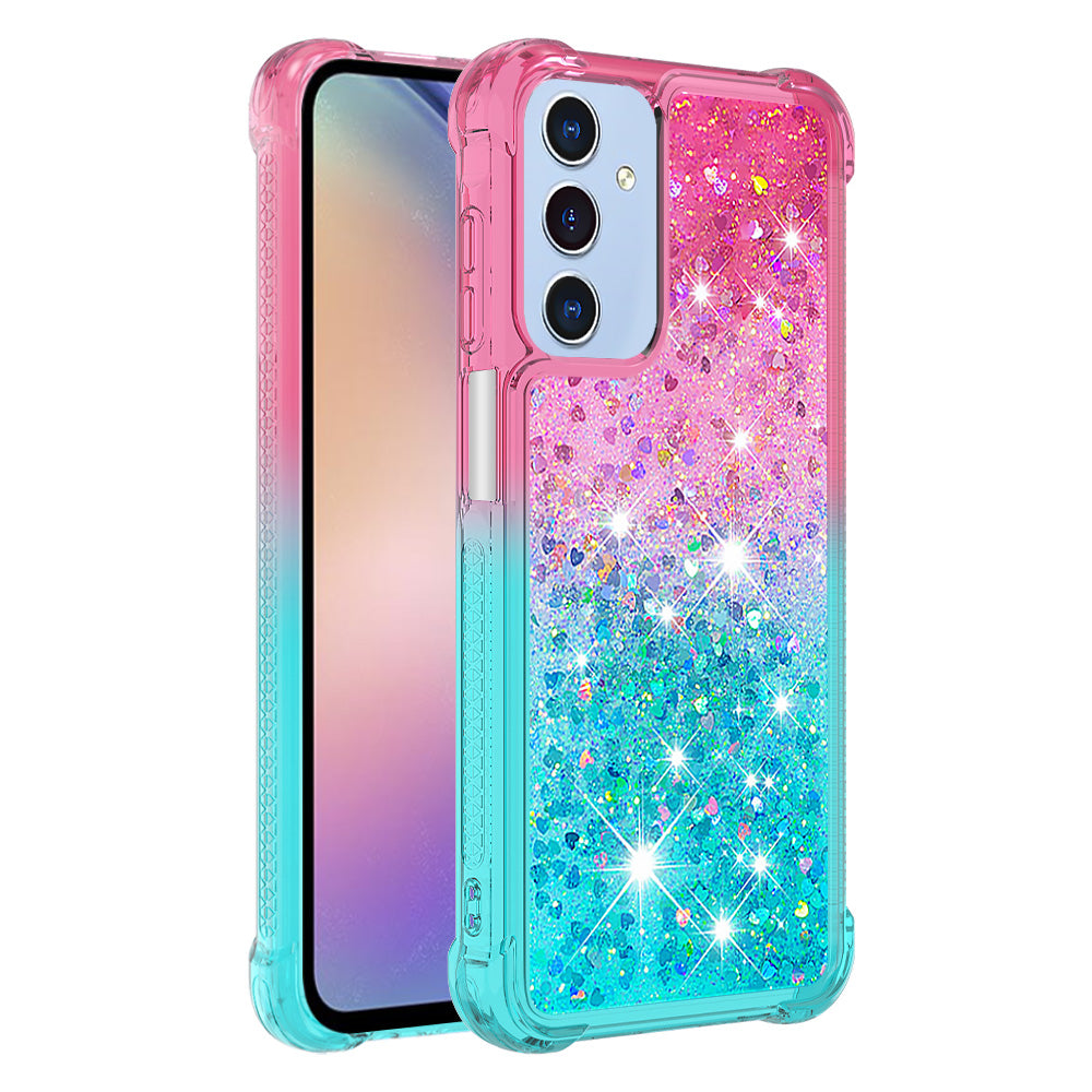 Galaxy A17 5G/4G / A26 5G Glitter-Hülle – Farbverlauf mit funkelndem Puder