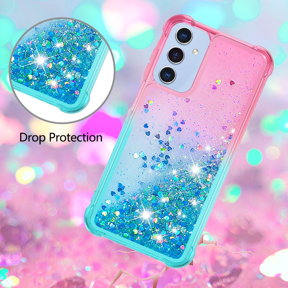 Galaxy A17 5G/4G / A26 5G Glitter-Hülle – Farbverlauf mit funkelndem Puder