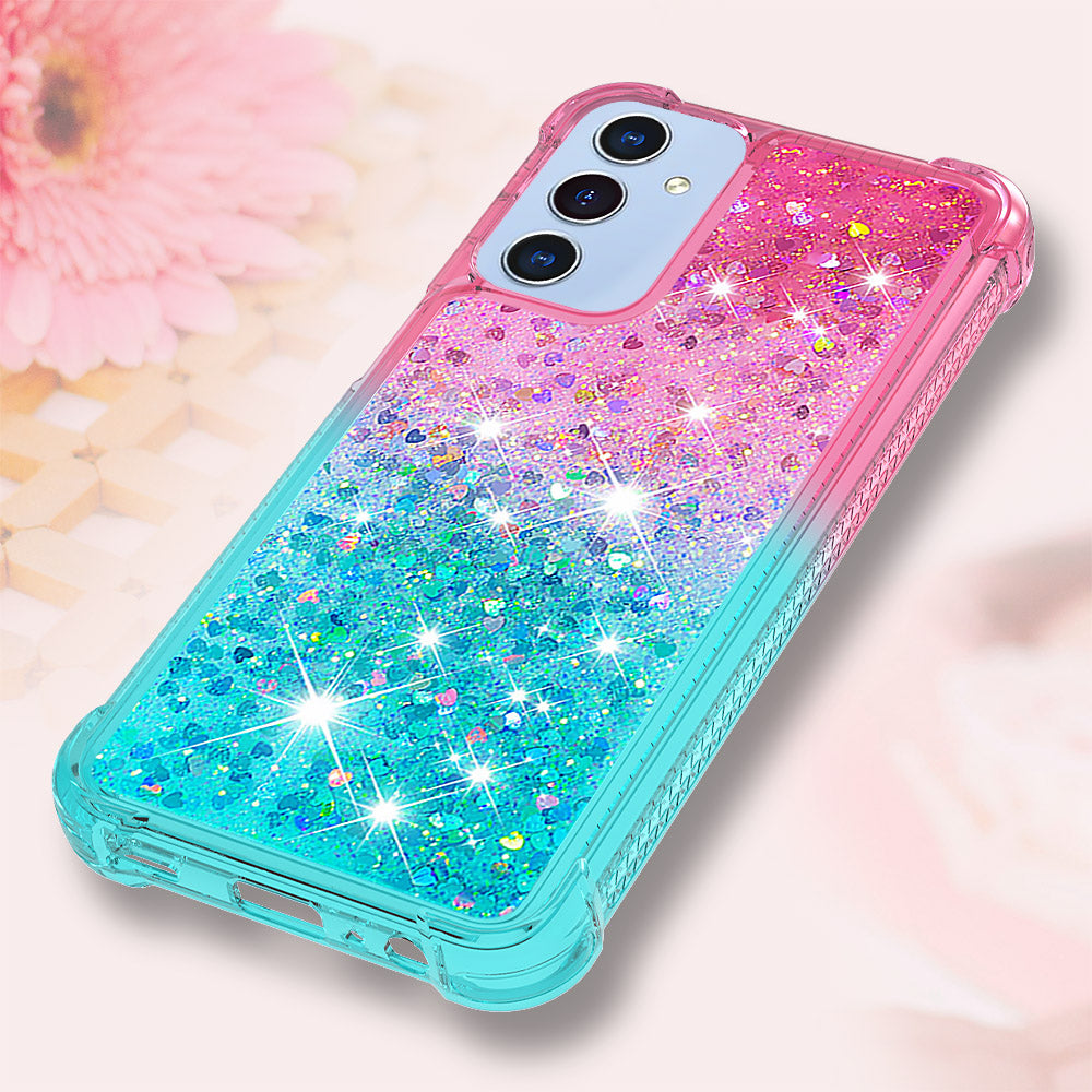 Galaxy A17 5G/4G / A26 5G Glitter-Hülle – Farbverlauf mit funkelndem Puder