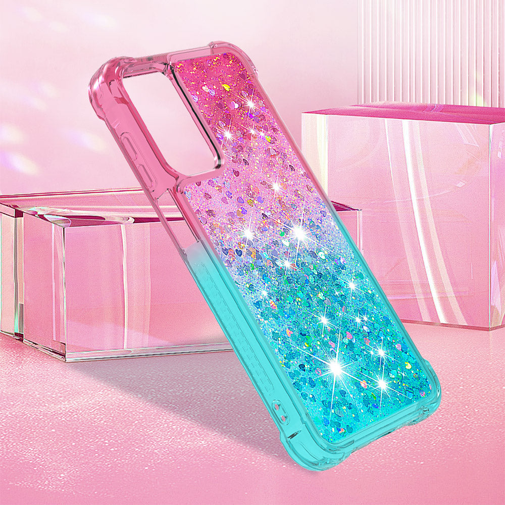 Galaxy A17 5G/4G / A26 5G Glitter-Hülle – Farbverlauf mit funkelndem Puder