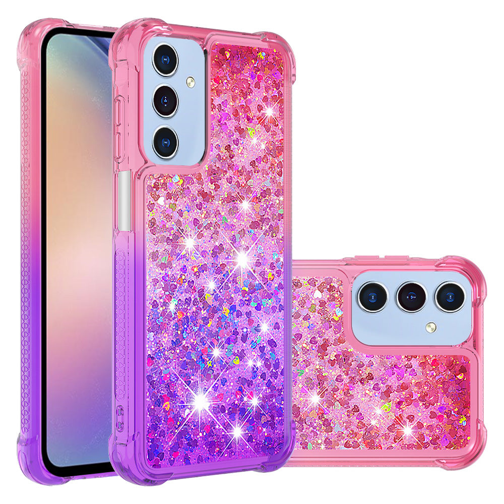 Galaxy A17 5G/4G / A26 5G Glitter-Hülle – Farbverlauf mit funkelndem Puder