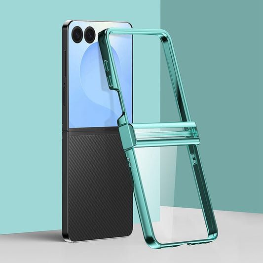 Galaxy Z Flip7 5G – Transparente Handyhülle aus Kunststoff, mit Scharnierschutz