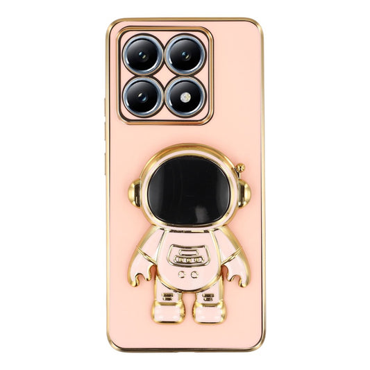 Xiaomi 14T Pro Handyhülle – aus galvanisiertem, weichem TPU mit verstecktem Ständer im Astronauten-Design