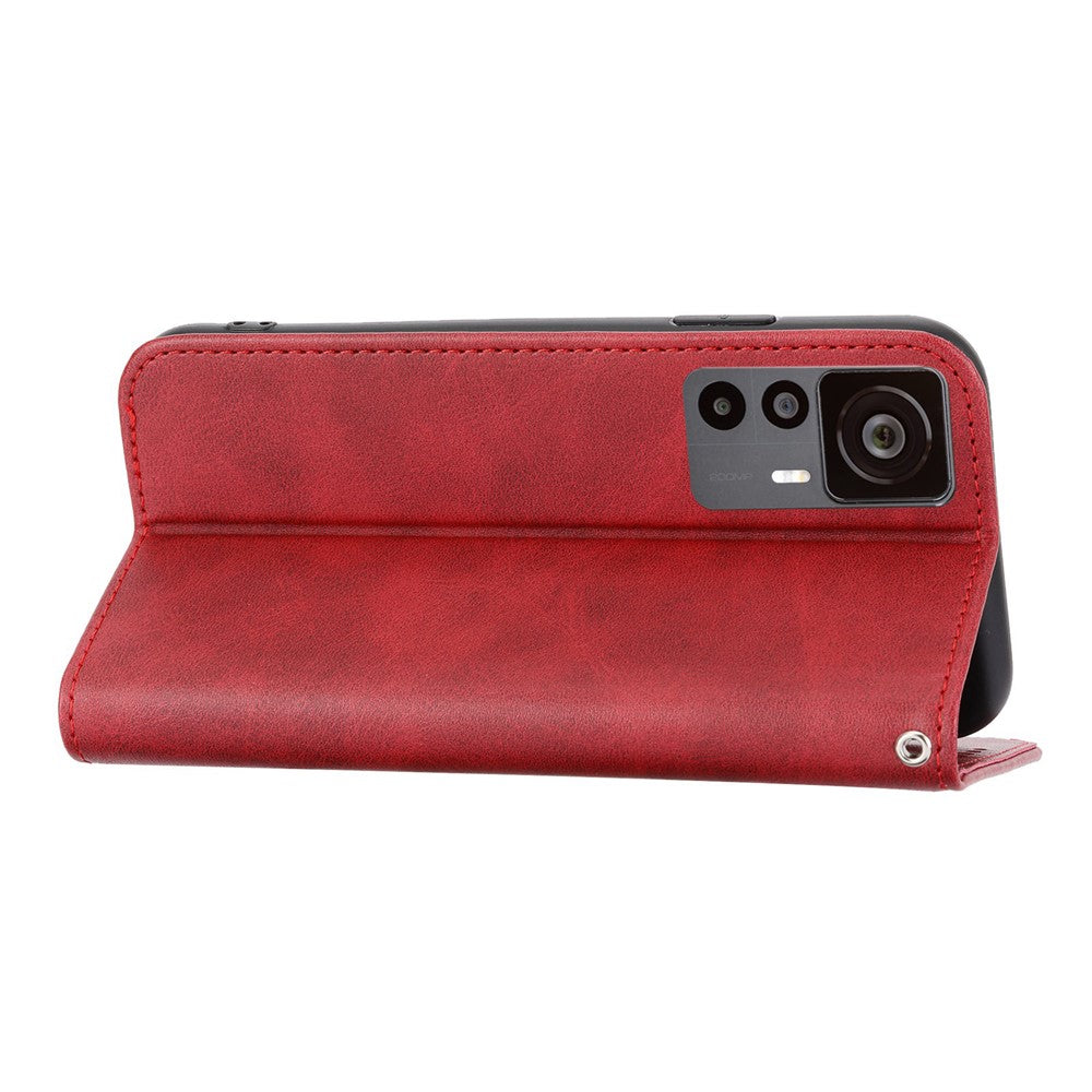 For Xiaomi 12T 5G / Redmi K50 Ultra 5G Rhombus Pattern Imprinted PU Leather Stand Case Calf Texture Shockproof Phone Wallet Cover with Strap