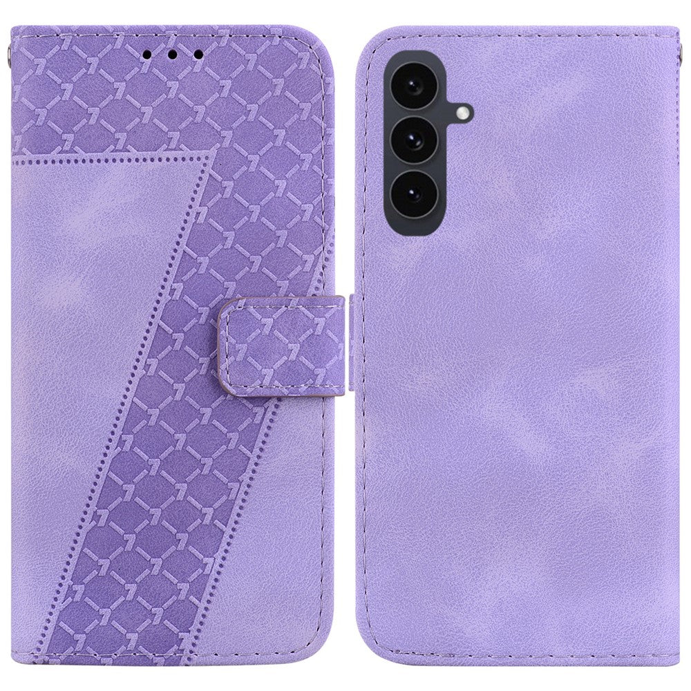 Galaxy S25 FE Leder-Wallet-Hülle – Mit Prägung & Ständer