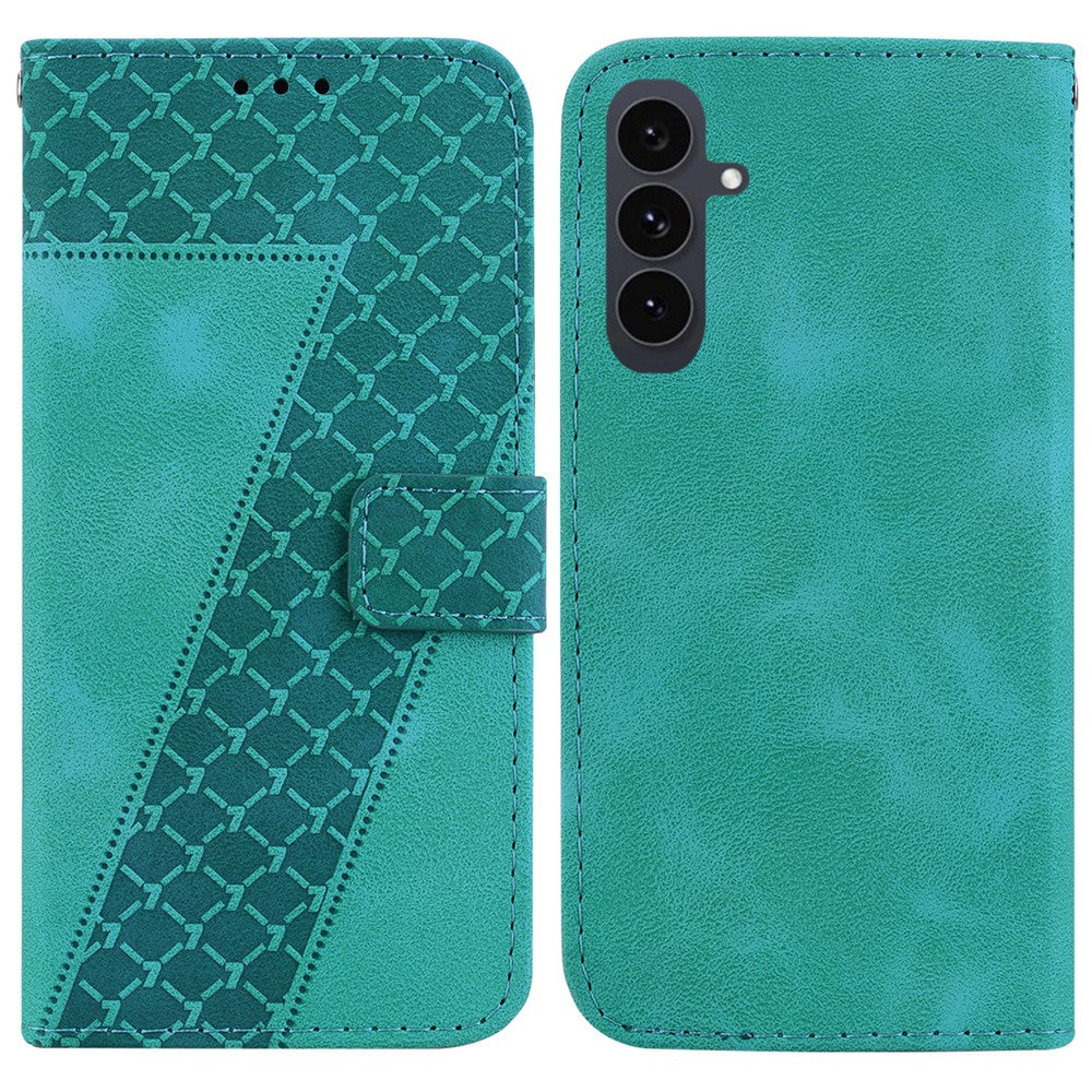Galaxy S25 FE Leder-Wallet-Hülle – Mit Prägung & Ständer