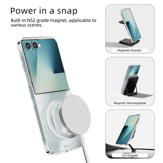 Galaxy Z Flip7 5G – Magnetische transparente Handyhülle aus PC