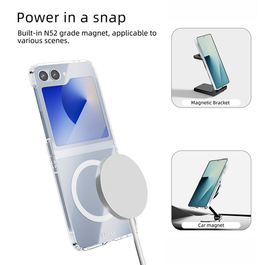 Galaxy Z Flip6 5G – Magnetische transparente Handyhülle aus PC
