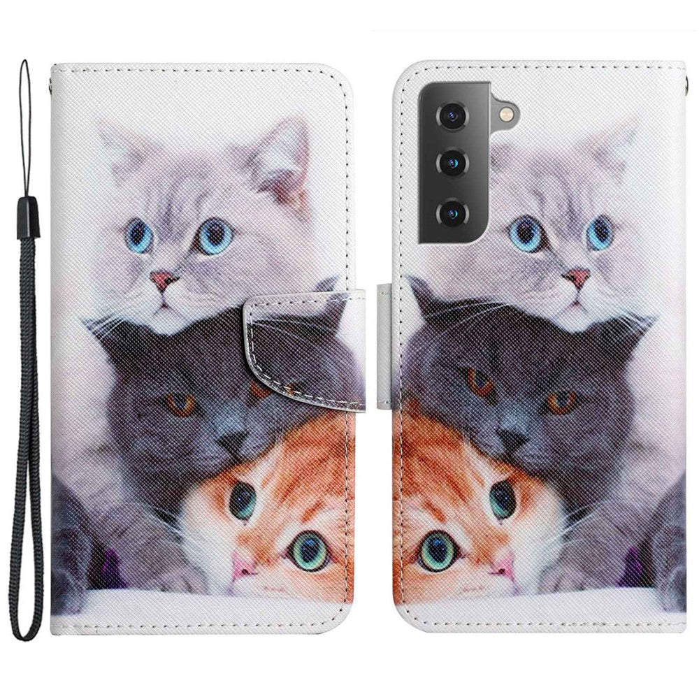 Galaxy S23 Plus Wallet-Hülle – Musterdruck, mit Ständer & Riemen
