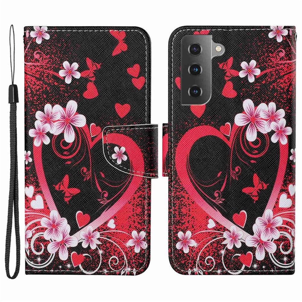 Galaxy S23 Plus Wallet-Hülle – Musterdruck, mit Ständer & Riemen