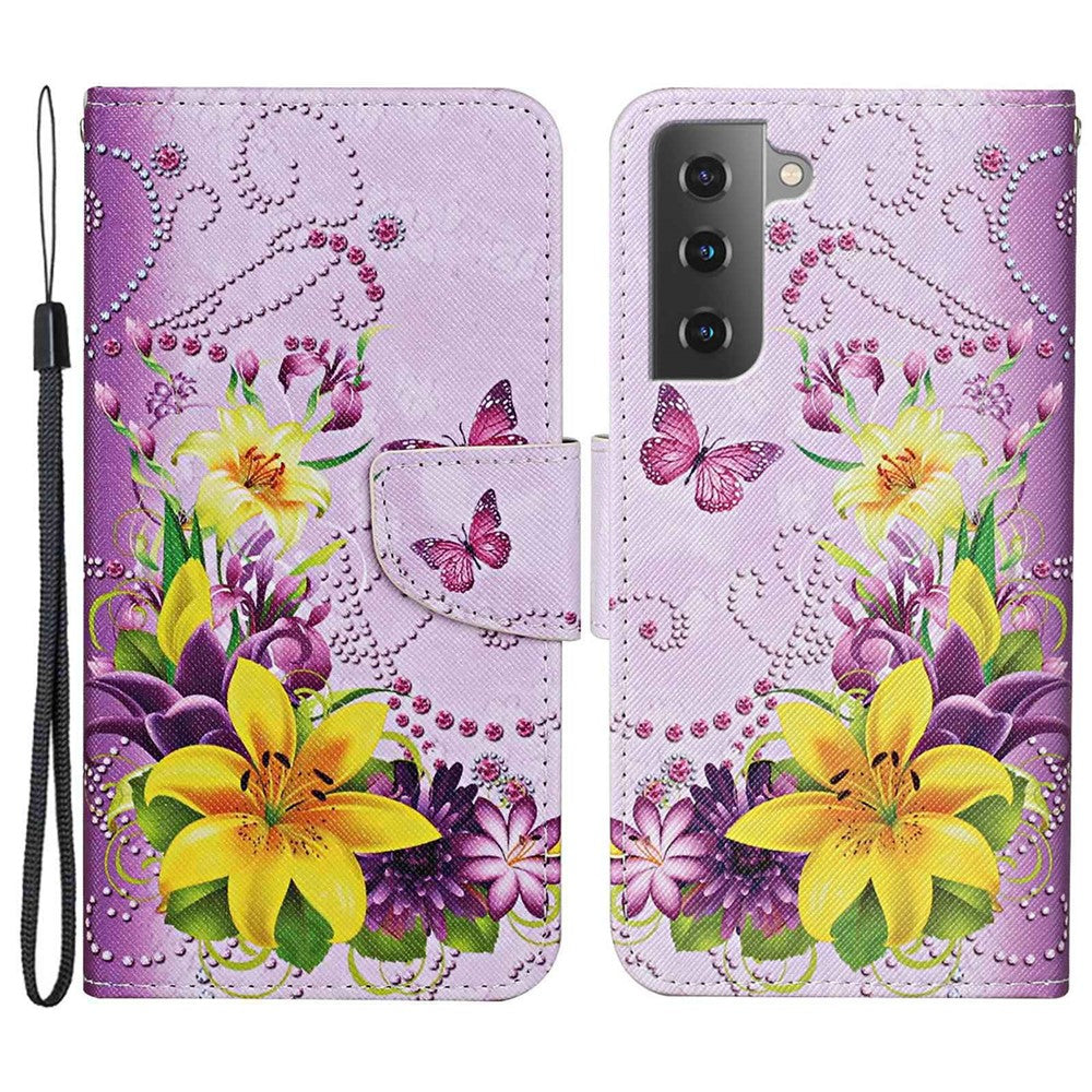 Galaxy S23 Plus Wallet-Hülle – Musterdruck, mit Ständer & Riemen