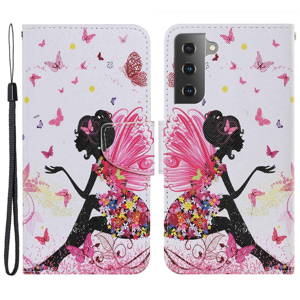 Galaxy S23 Wallet-Hülle – Musterdruck, mit Ständer & Riemen