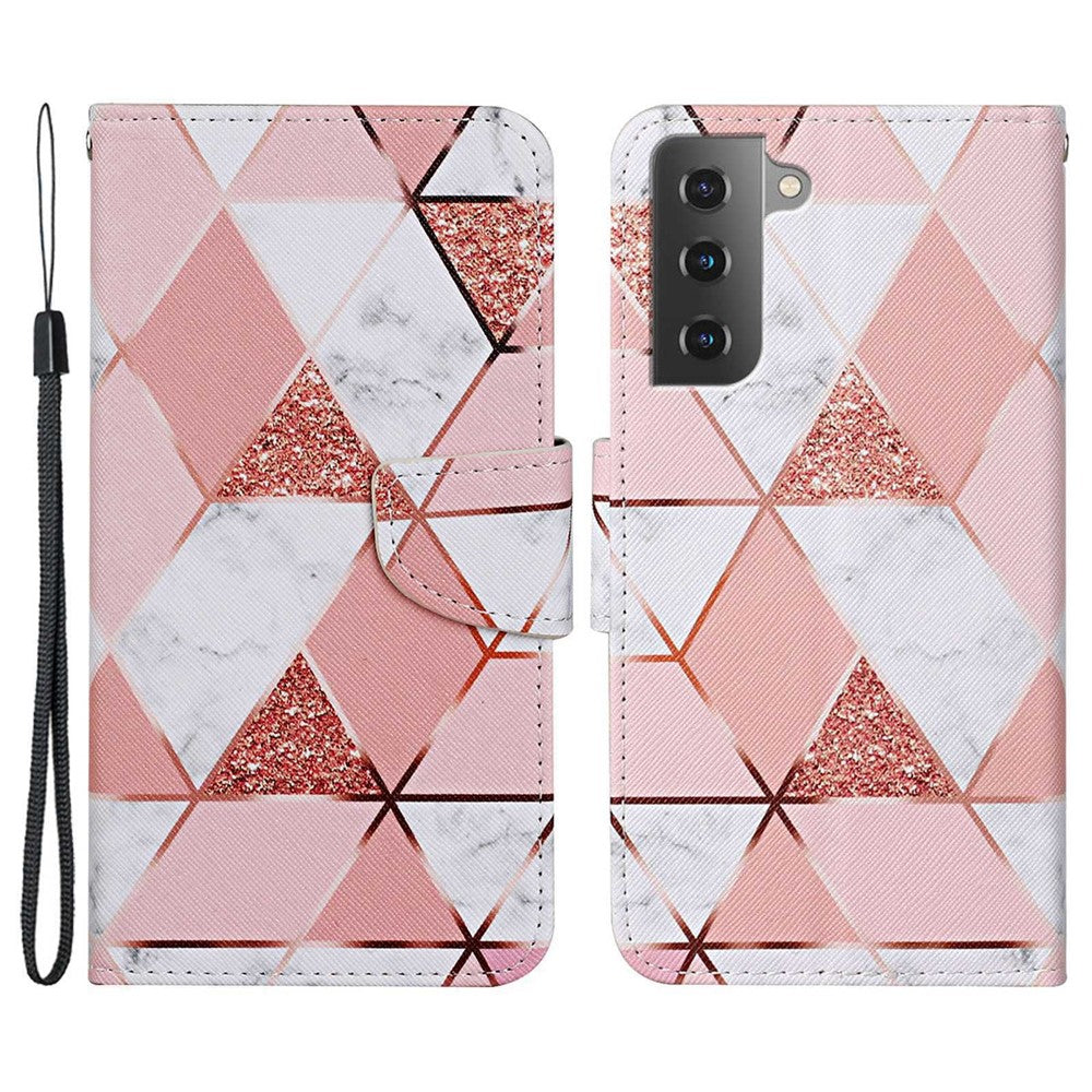 Galaxy S23 Wallet-Hülle – Musterdruck, mit Ständer & Riemen